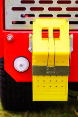 Close up on yellow pin wedge