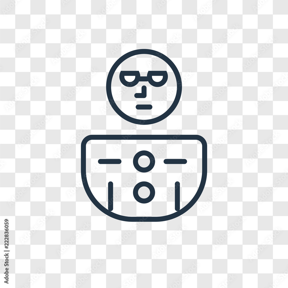 Poster geek vector icon isolated on transparent background, geek logo design