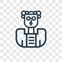 Professor vector icon isolated on transparent background, Professor logo design