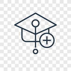 Bachelor vector icon isolated on transparent background, Bachelor logo design