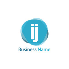Initial Letter IJ Logo Template Design
