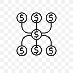 diversify icon isolated on transparent background. Simple and editable diversify icons. Modern icon vector illustration.