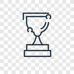 Trophy vector icon isolated on transparent background, Trophy logo design