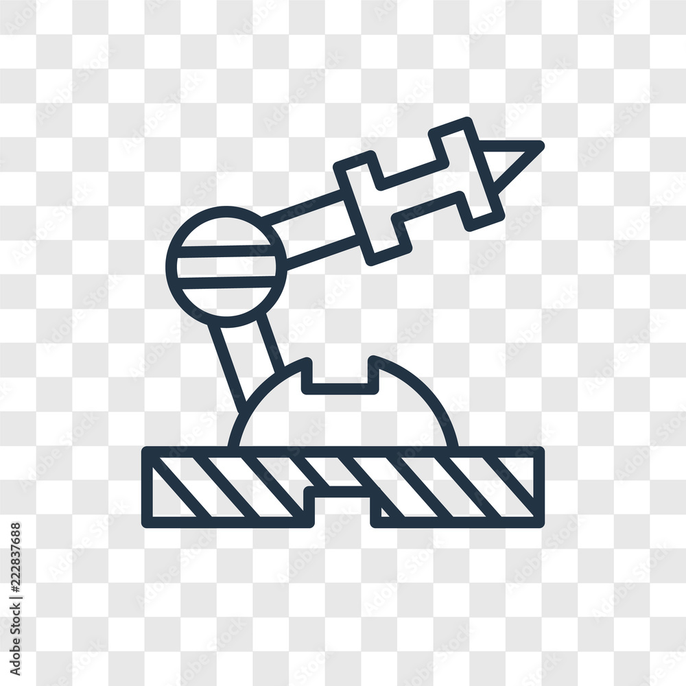 Poster robot vector icon isolated on transparent background, robot logo design