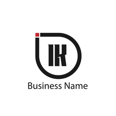 Initial Letter IK Logo Template Design