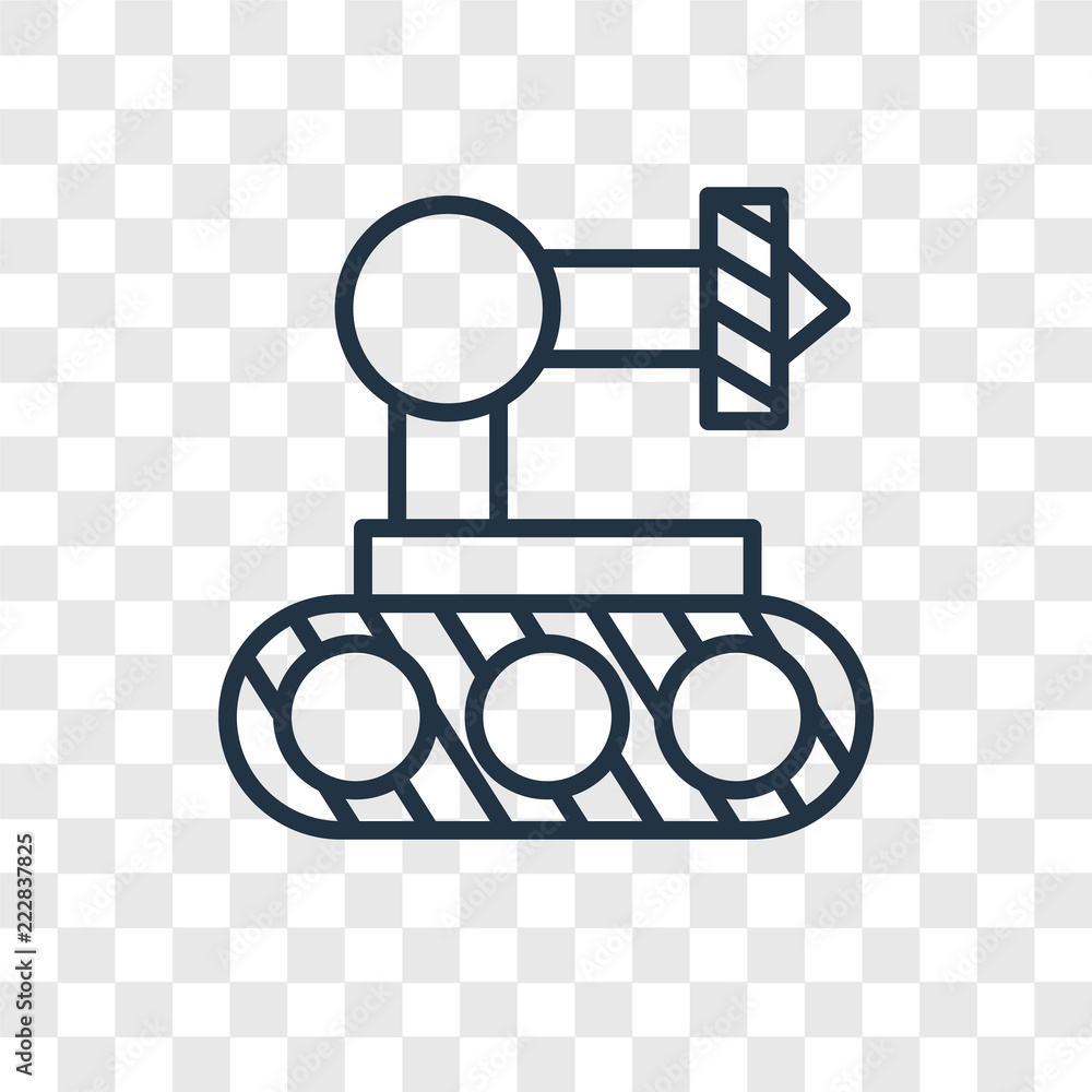 Poster robot arm vector icon isolated on transparent background, robot arm logo design