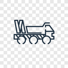 Truck vector icon isolated on transparent background, Truck logo design