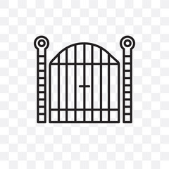 gate icon isolated on transparent background. Simple and editable gate icons. Modern icon vector illustration.