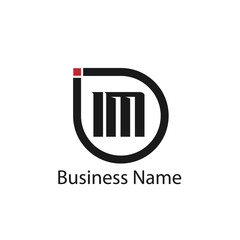 Initial Letter IM Logo Template Design