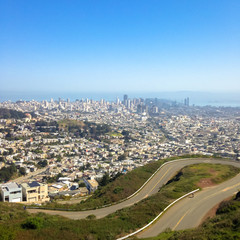 San Francisco, CA, USA, San Francisco view from Twin Peaks.
