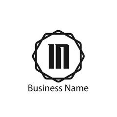 Initial Letter IN Logo Template Design