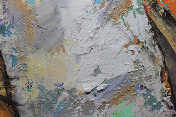 Artists oil paints multicolored closeup abstract background