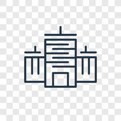 Building vector icon isolated on transparent background, Building logo design