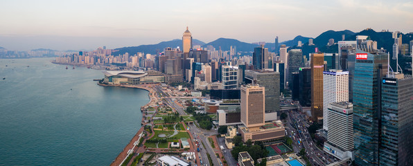 Panoramic of Hong Kong city