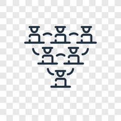 Hierarchical structure vector icon isolated on transparent background, Hierarchical structure logo design