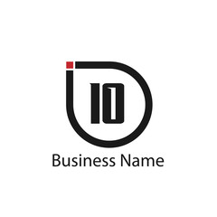 Initial Letter IO Logo Template Design