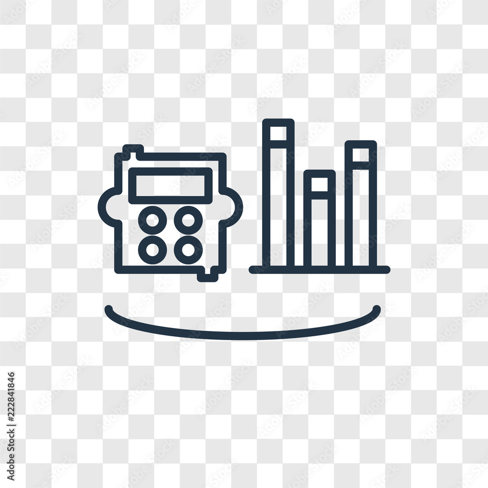 Poster analytics vector icon isolated on transparent background, analytics logo design