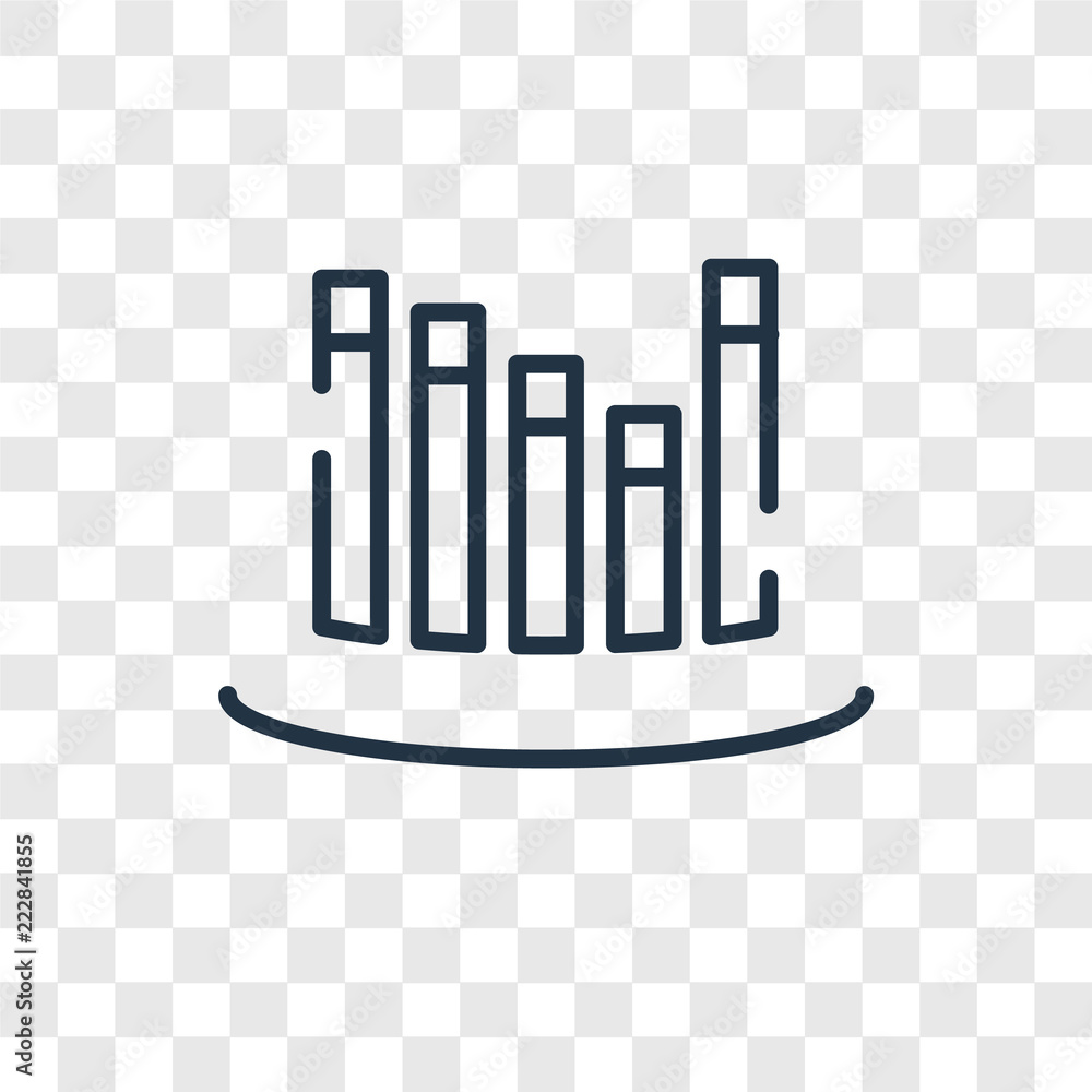 Poster analytics vector icon isolated on transparent background, analytics logo design