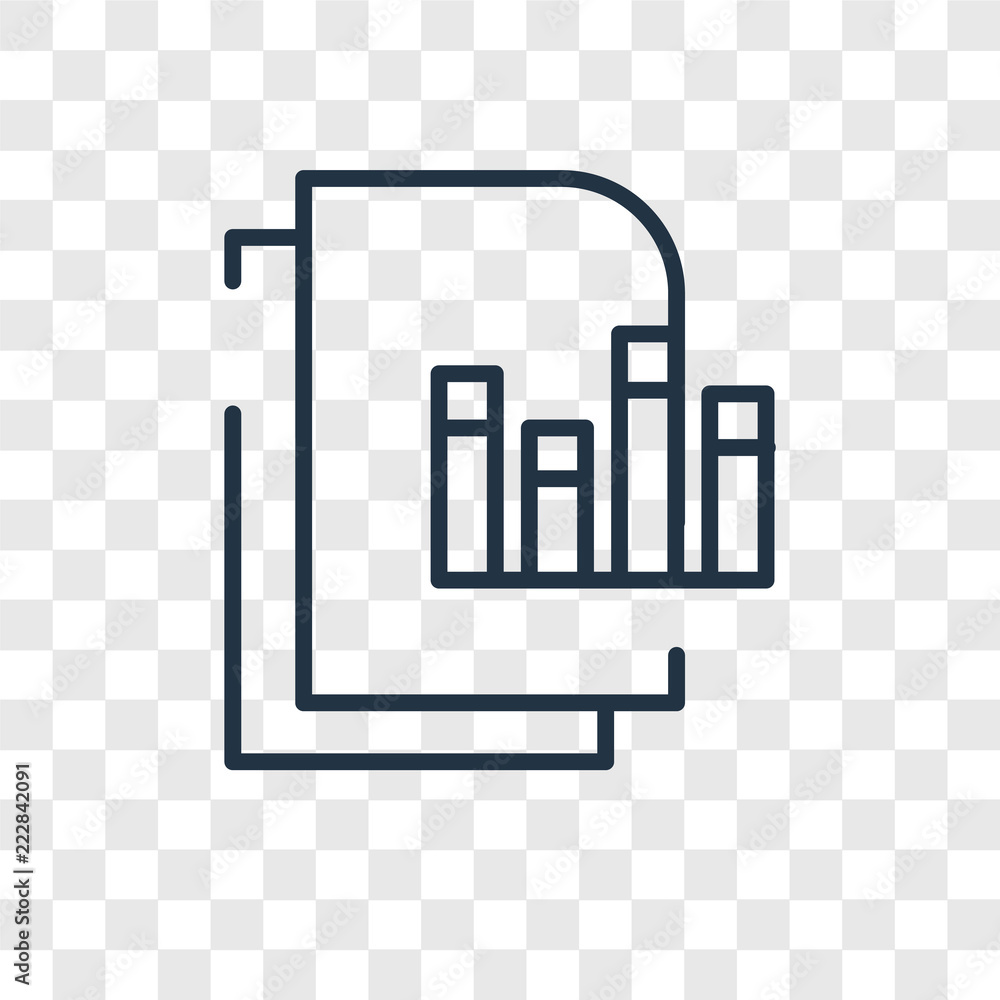 Poster analytics vector icon isolated on transparent background, analytics logo design