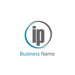 Initial Letter IP Logo Template Design