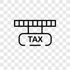 Tax vector icon isolated on transparent background, Tax logo design