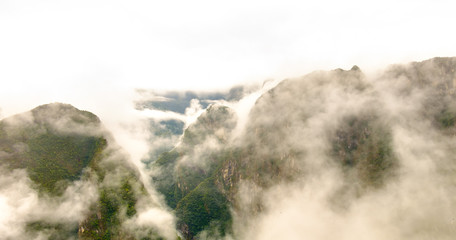 clouds and mountains