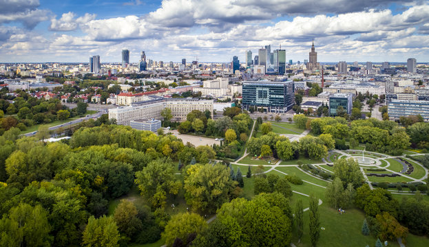 Popołudnie nad Polem Mokotowskim