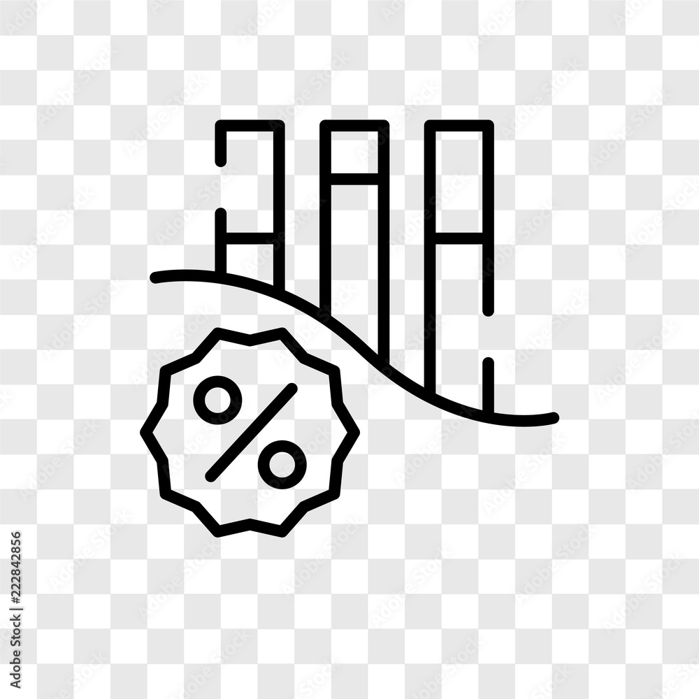 Poster analytics vector icon isolated on transparent background, analytics logo design