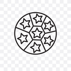 football icon isolated on transparent background. Simple and editable football icons. Modern icon vector illustration.