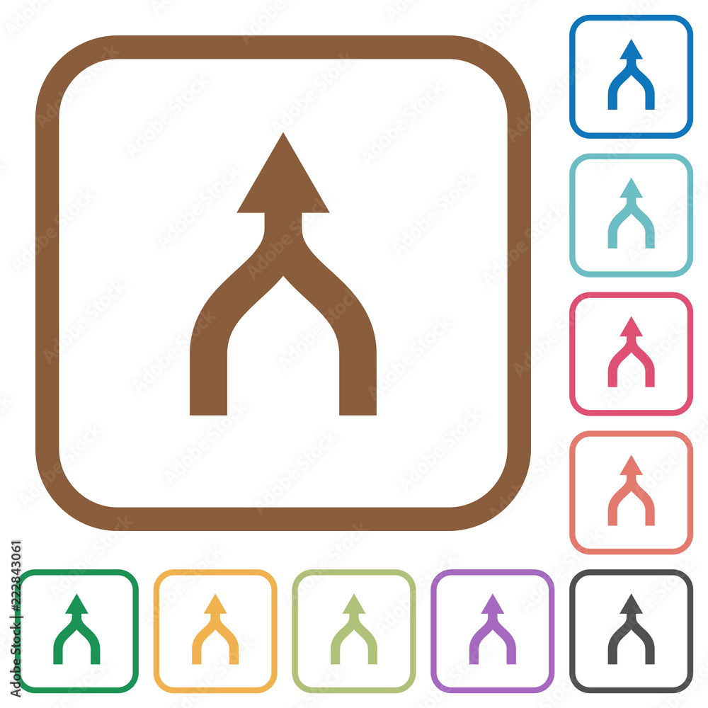 Poster merge arrows up simple icons