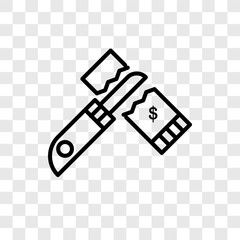 Tax vector icon isolated on transparent background, Tax logo design