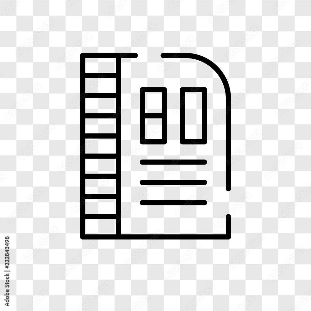 Poster document vector icon isolated on transparent background, document logo design
