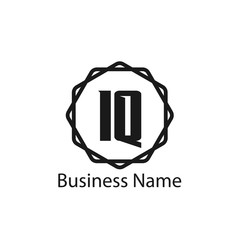 Initial Letter IQ Logo Template Design