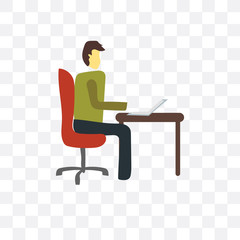 worker icon isolated on transparent background. Simple and editable worker icons. Modern icon vector illustration.