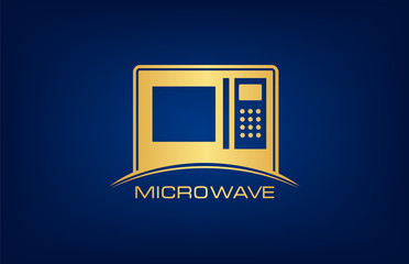 Microwave oven logo vector