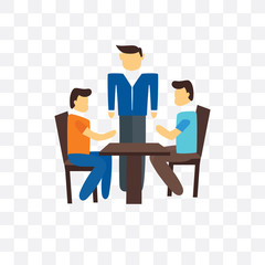 group meeting icon isolated on transparent background. Simple and editable group meeting icons. Modern icon vector illustration.