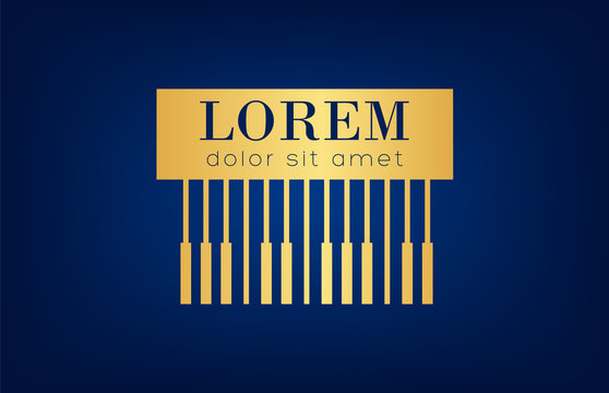 piano key logo vector
