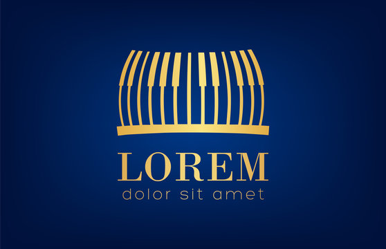 piano key logo vector