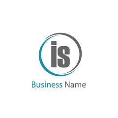 Initial Letter IS Logo Template Design