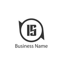 Initial Letter IS Logo Template Design