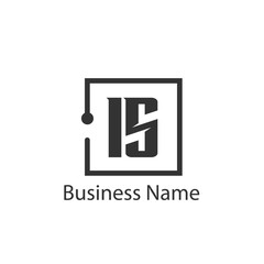 Initial Letter IS Logo Template Design