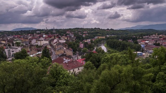 Widok na Cieszyn i Olzę