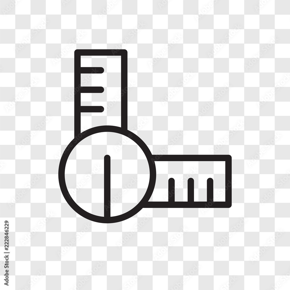 Poster set square vector icon isolated on transparent background, set square logo design