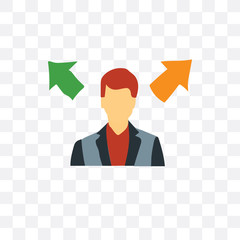 businessman icon isolated on transparent background. Simple and editable businessman icons. Modern icon vector illustration.