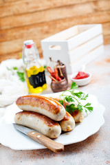 fried sausages