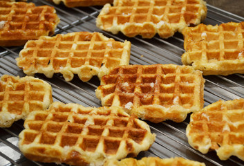 Liege waffles or Luikse wafels in Belgium