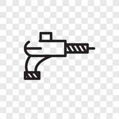 Drill vector icon isolated on transparent background, Drill logo design