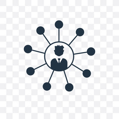 networking icon isolated on transparent background. Simple and editable networking icons. Modern icon vector illustration.