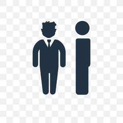 managers icon isolated on transparent background. Simple and editable managers icons. Modern icon vector illustration.