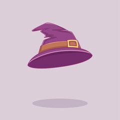 Witch Hat for Halloween poster, banner, invitation, advertising.